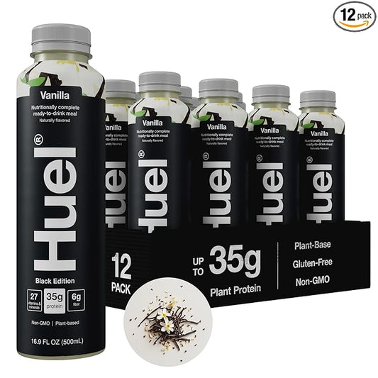 Huel Black Edition Ready-to-Drink | Vanilla Meal Replacement Shake | 35g High Protein Drink | 27