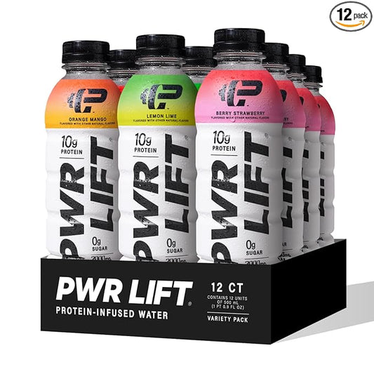 Whey Protein Water Sports Drink by PWR LIFT | Variety Pack | Keto, Vitamin B, Electrolytes, Zero