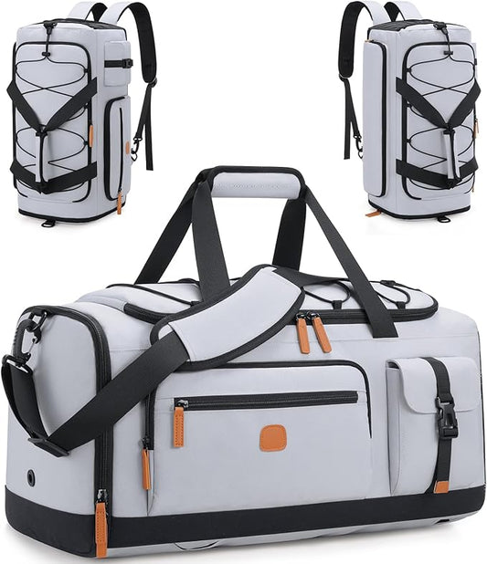Gym Bag for Men and Women with Shoe & Laptop Compartment, 3-in-1 Sports Travel Duffel Bag