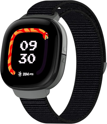 Compatible with Fitbit Google Ace LTE, Quick Release Nylon Hook Loop Replacement Sport Strap Accessory Fit for Fitbit Ace LTE Band, Black