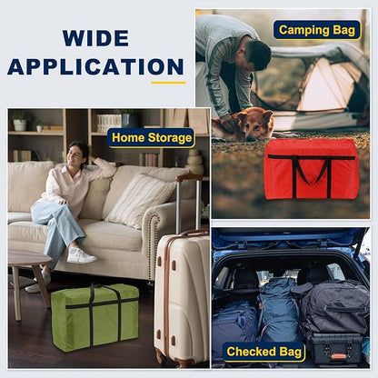 Extra Large Duffle Bag, 30 x 19 x 11 in Travel Big Duffle Bag with Zipper Handle Storage Foldable Waterproof Lightweight Bag for Women Men Travel Moving Camping (Red)