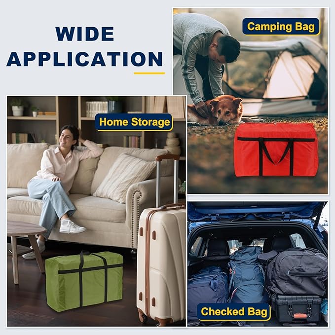 Extra Large Duffle Bag, 35 x 19 x 11 in Travel Big Duffle Bag with Zipper Handle Storage Foldable Waterproof Lightweight Bag for Women Men Travel Moving Camping (Dark Blue)