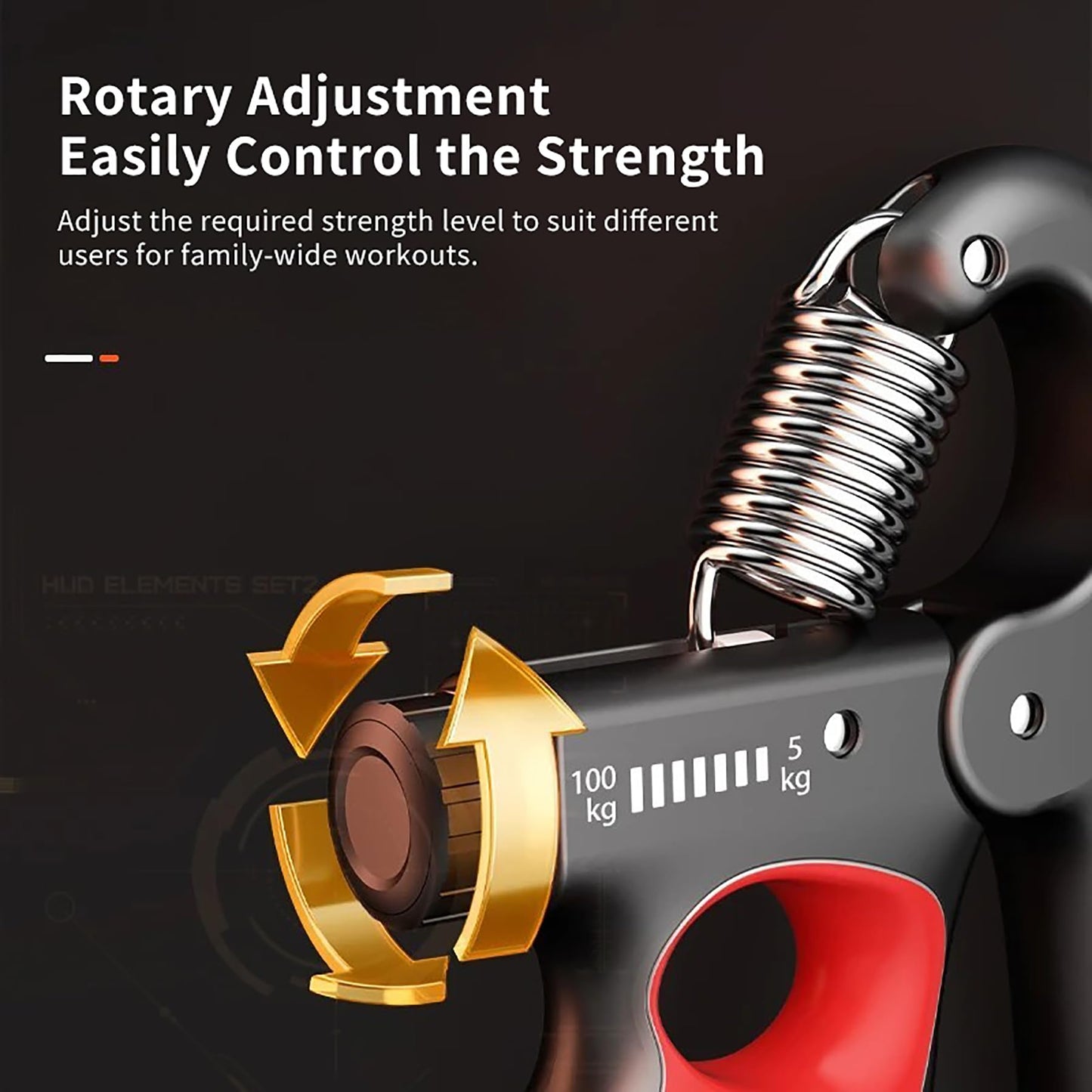 Hiyoga Grip Strength Trainer with Adjustable Resistance & Automatic Counter