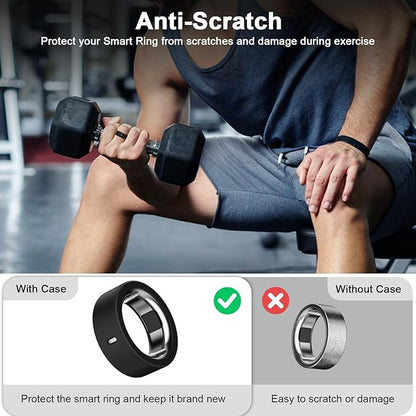 5 Pack Cover Compatible with Oura Ring Gen 4/Oura Ring Gen 3 Horizon/Heritage, Surport Charging with Cover on, Anti-Scratch Elastic Silicone Rings Protector for for Men Women (Size 4)