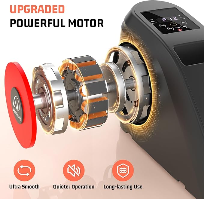 ANCHEER Under Desk Elliptical, Electric Ellipse Leg Exerciser with 12 Adjustable Resistance & Speeds, P1-P12 Modes, Quiet Seated Pedal Exerciser with Remote Control, 100% Pre-assembled for Home Office