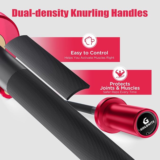 5.5LB Mini Barbell Bar 4Ft for Beginners Women & Kids-100LB Capacity Lightweight Weightlifting Bar- Multi-Color for 2-Inch Weight Plates Total Body Workout Strength Training Home Gym