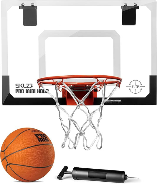 SKLZ Pro Mini Indoor Basketball Hoop - Over The Door ??Portable - Great For Home, Dorms, Offices