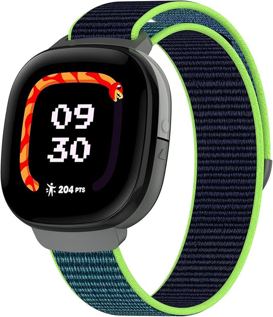Compatible with Fitbit Ace LTE, Quick Release Nylon HOOK LOOP Sport Strap Accessory Fit for Fitbit Ace LTE Band, Deep blue