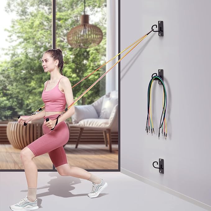 (3PCS) Wall Mount Workout Anchors,Resistance Band Wall Anchor,Space Saving Wall Mount Workout Anchors for Home Gym Workouts，Body Weight Straps, Suspension Training, Exercise,Stretching,Yoga