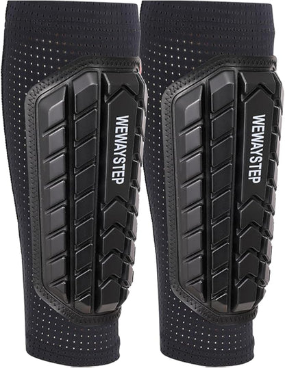 Shin Guards Soccer Kids Youth, Adult Shin Guards with Honeycomb Padding，Breathable & Anti-Slip Calf Compression Sleeves