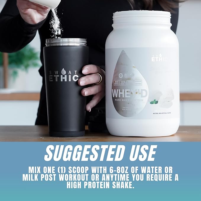 Whey'd Protein Powder, 25 G Whey Protein Blend with Concentrate, Isolate & Hydrolysate, Low Lactose & Digestive Enzymes for Easy Mixing & Smooth Texture, Brownie Milkshake, 25 Servings