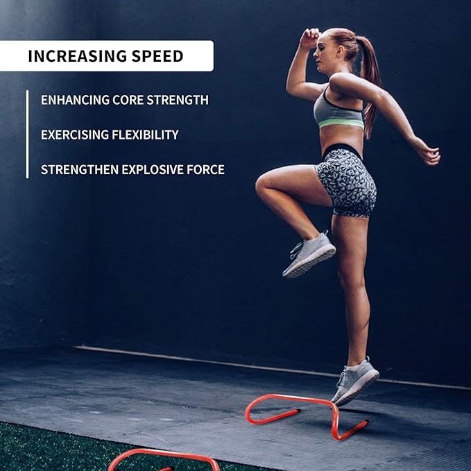 Sports Speed Hurdles Training Speed Agility Hurdles with 10 Marker Cone for Soccer Basketball