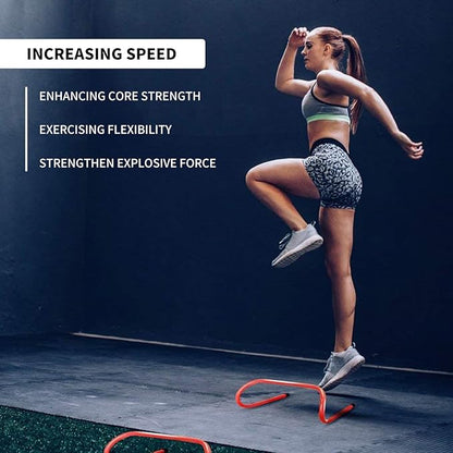 Sports Speed Hurdles Training Speed Agility Hurdles with 10 Marker Cone for Soccer Basketball