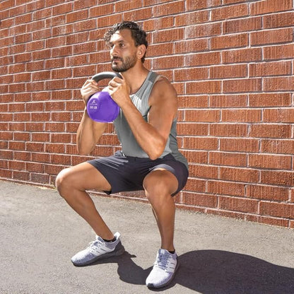 ProsourceFit Vinyl Coated Cast Iron Kettlebells for Full Body Fitness Workouts