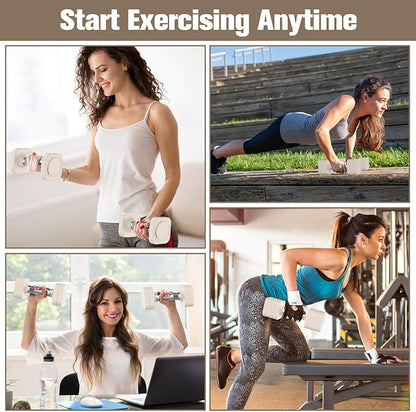 22LBS Adjustable Dumbbells Set, Adjustable Weight Dumbbells with 4 Levels 4.4lb, 6.6lb, 8.8lb, 11lb, Hand Weights Sets for Women/Men Home Gym Full Body Workout