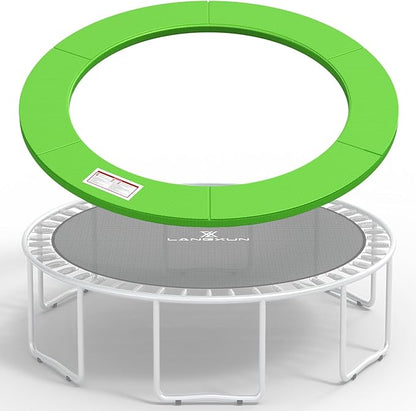 LANGXUN Universal Trampoline Repalcement Safety Pad, 8ft 10ft 12ft 14ft 15ft 16ft Waterproof Surround Spring Foam Cover for Round Frame