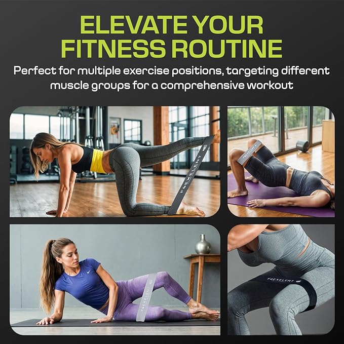 Fabric Resistance Bands for Working Out with 5 Strength Levels - Extra Light to Extra Heavy, Thick Resistance Workout Bands for Legs, Glutes, Hip, Stretching, Strength Training, and Physical Therapy