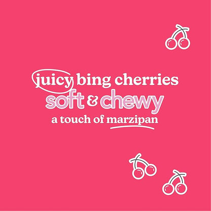 Love + Chew Soft Baked Protein Cookies, Gluten Free | (18) Count Cherry Almond Minis | Vegan, Paleo, Non GMO and Packed with Superfoods. - Individually Wrapped, and Made from High Protein Almonds - (1) Ounce Cookies