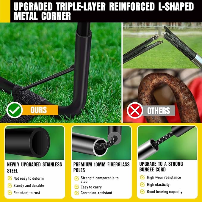 Soccer Goal, Kids Soccer Goals for Backyard Set, 2 Pack of Portable Pop Up Soccer Net with Soccer Ball, Cones, Complete Training Equipment for Youth, Toddler Outdoor Sports Games