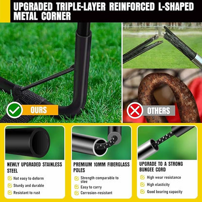 Soccer Goal, Kids Soccer Goals for Backyard Set, 2 Pack of Portable Pop Up Soccer Net with Soccer Ball, Cones, Complete Training Equipment for Youth, Toddler Outdoor Sports Games