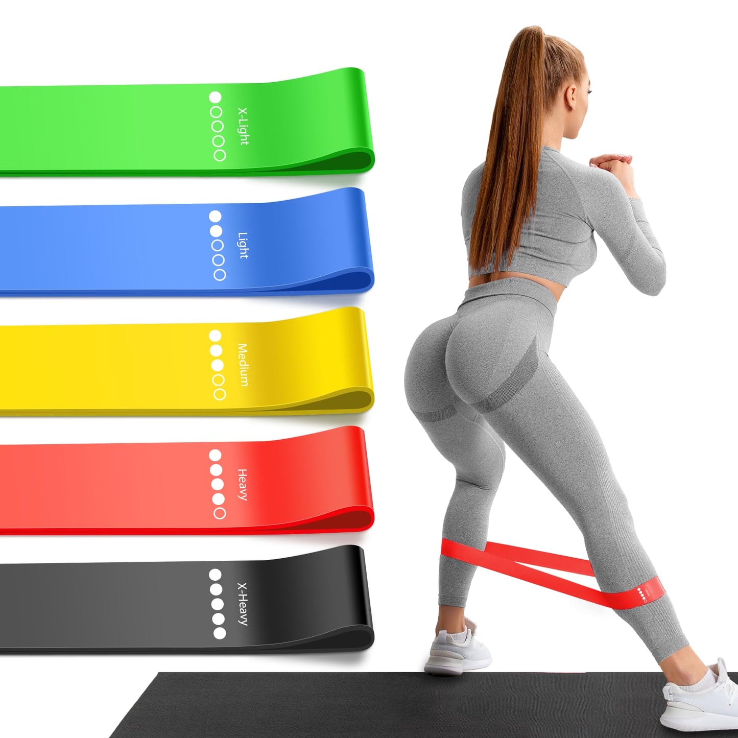 VanStretch Resistance Bands for Working Out, 5 Levels Exercise Bands Set