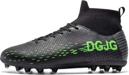 Youth Soccer Cleats Mens Training Football Cleats Lightweight Womens High-top Soccer Shoes AG, Tacos de Futbol para Hombre