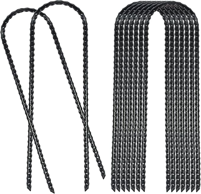 20 Pack 10 Inch Heavy Duty Trampolines Wind Stakes Galvanized Steel Garden Stakes U-Shaped Staples for Landscaping, Camping Tents, Soccer Goals and Garden Decoration