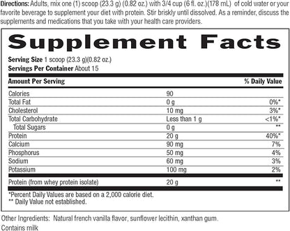 Biochem 100% Whey Isolate Protein - Natural Flavor - 12.3 Ounce, Preworkout & Immune Health - 20g Vegetarian Protein - Easily Digestible - Refreshing Taste - Keto Friendly & Easy to Mix…