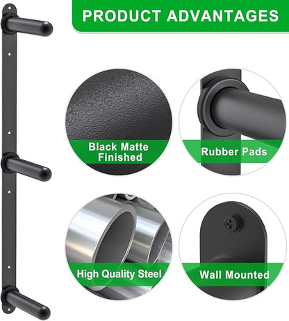 "Kipika Weight Plate Storage Rack - Wall Mounted Weight Plate Holder with Durable Steel Construction Organizer for Olympic Plates, 1000lb Capacity, Space-Saving for Home Gym"