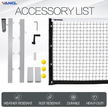 Pro Pickleball Net Portable with Wheels – 22ft Heavy Duty Pickleball Net System with Sturdy Aluminum Frame for Outdoor & Indoor – Nylon Net & Carrying Bag for Pickleball, Tennis, Badminton