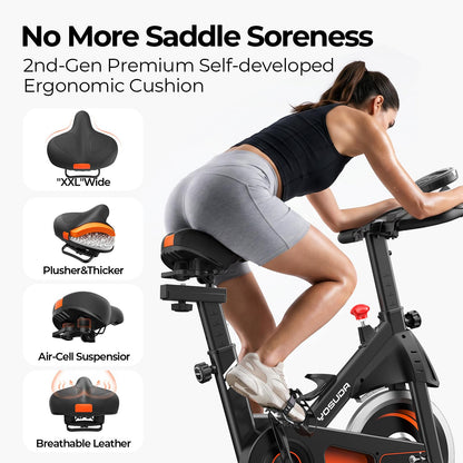 YOSUDA Magnetic Stationary Exercise Bike for Home, Indoor Cycling Bike with Exclusive App & Fitness
