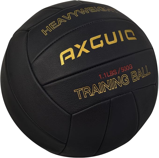 1.1LBS Heavy Weight Volleyball Official Size 5 Setter Training Volleyballs Training Practice,Leather Soft Grip Durability Weighted Volleyball Setting Trainer