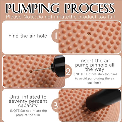 Libima 4 Pcs Wiggle Seat Inflated Wobble Cushion for Sensory Kid 13 Inches Balance Disc Flexible Seating for Classroom Sensory Pad for Chair Wiggle Cushion with Needle Pump