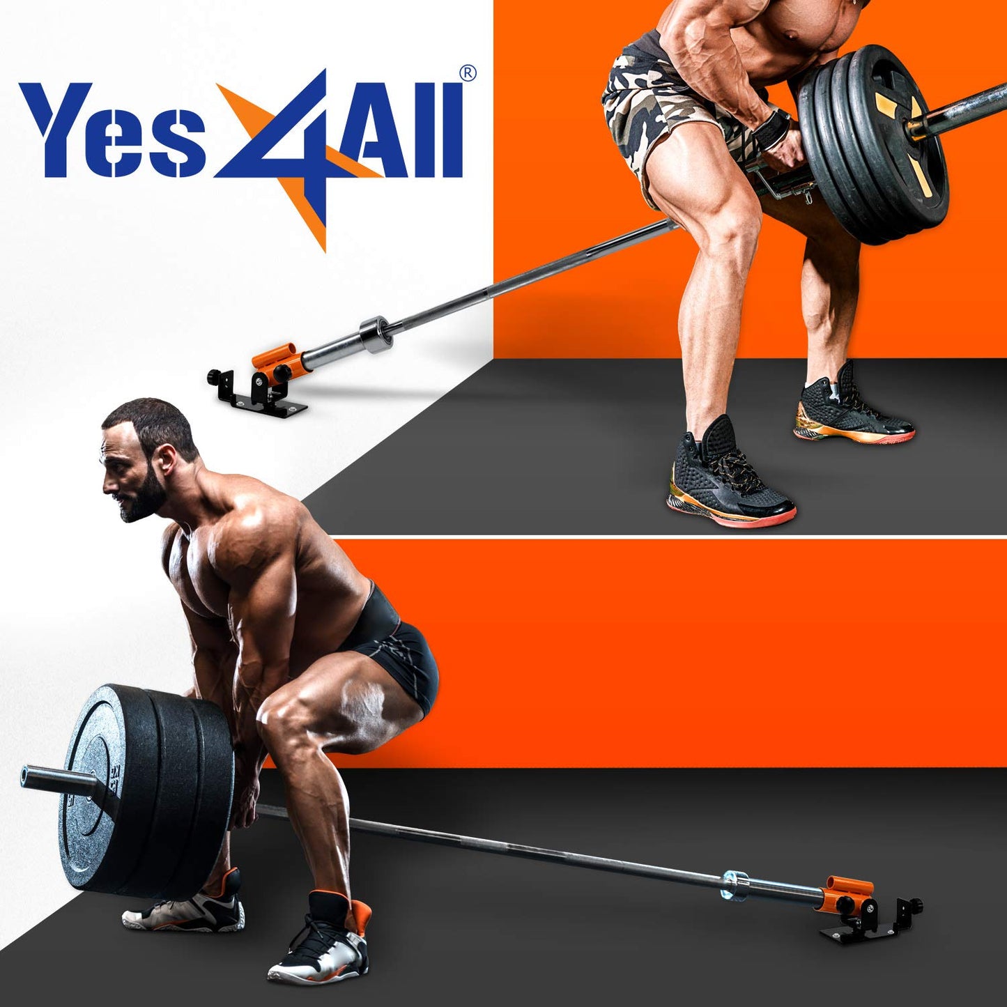 Yes4All Landmine Attachment for Barbell, Adjustable T Bar Row Attachment, Heavy Duty 360-Degree