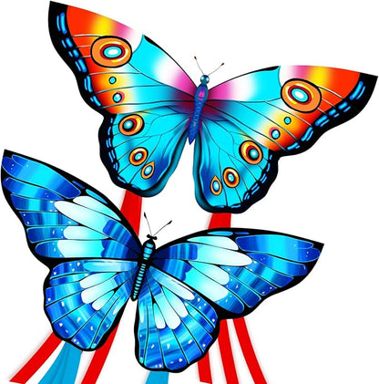 Xida Butterfly Kite for Kids & Adults, Easy to Fly, Ages 4-8, Large Kite with 300ft Handle, Perfect for Beach Trips