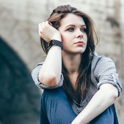 Braided Band Compatible with Fitbit Charge 6/Fitbit Charge 5, Soft Nylon Solo Loop Adjustable Replacement Wristband for Women Men