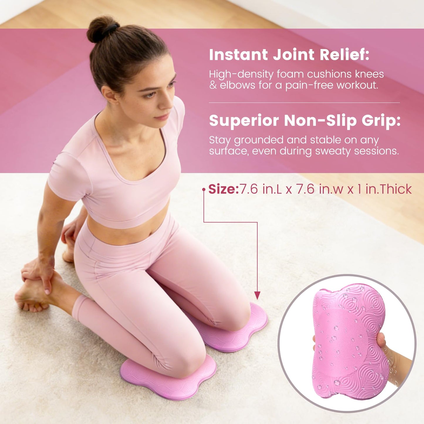 Foldable Yoga Mat and Blocks Set for Women with 2 Pack Yoga Blocks and Strap,Thin Non Slip Pilates