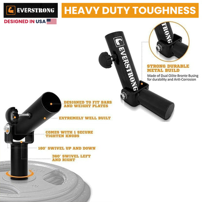 EVERSTRONG Elite Heavy Duty T-Bar Row Olympic Bars - Landmine Attachment for Barbell Workouts
