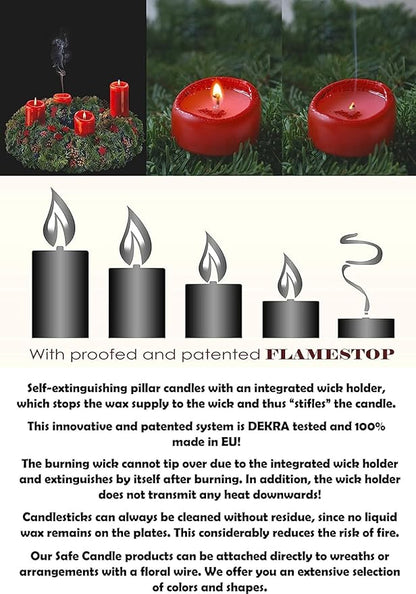 HYOOLA White Pillar Candles 2x4 Inch - 12 Pack Unscented Bulk Pillar Candles - European Made
