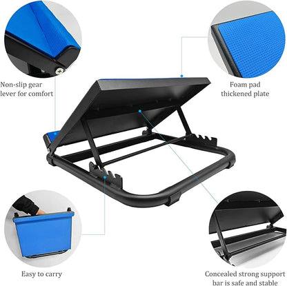 NANSHINE Slant Board for Calf Stretcher Squat, 5-Level Height Adjustable Steel Incline Board Squat Wedge with Non-Slip EVA Mat, Portable Standing Balance Board for Calf Stretching, Flexibility, Ankle Foot, Knees Exercise, Fitness, Physical Therapy