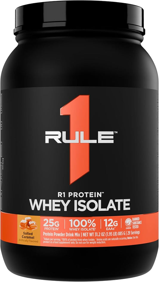Rule 1 R1 Protein Whey Isolate - with 25g Protein & 6g BCAA Exclusively from Isolated & Hydrolyzed