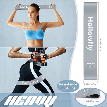 12 Pcs Latex Resistance Loop Exercise Bands for Booty Workout Stretch Exercise Bands Non Slip for Legs Squat Resistance Loop Women Men Starter Butt Hip Thigh Fitness