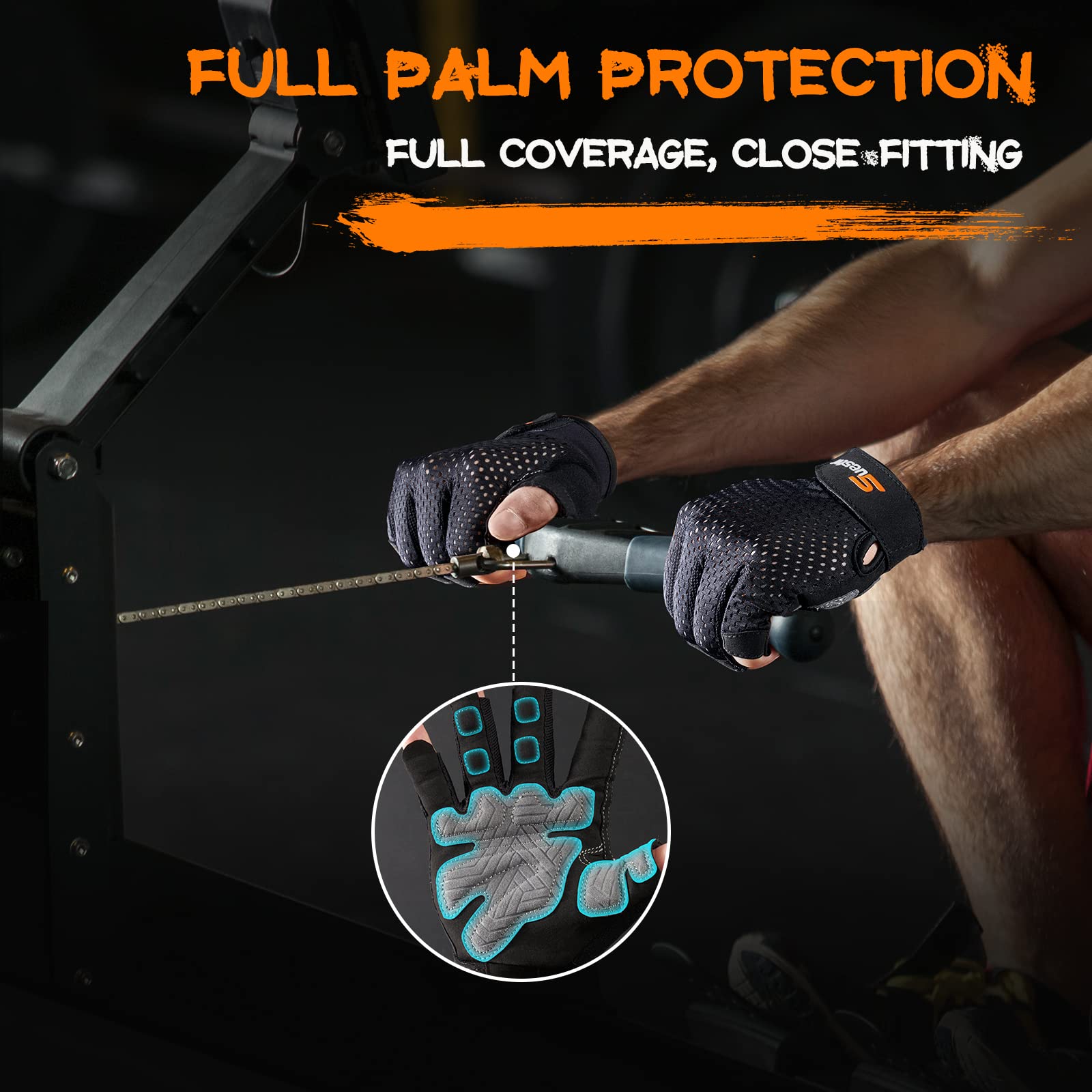 SueStar Workout Gloves - Men Women 2022, Weight Lifting Gym Gloves with Full Palm Protection