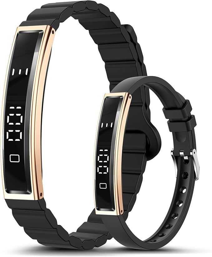 Sleep & Fitness Tracker with 2 Bands, Lightweight Smart Bracelet Wristband for Women Men, 24/7 Heart Rate, Blood Oxygen & Stress Monitor, Waterproof Health Trackers, No Subscription Fee (Rose Gold)