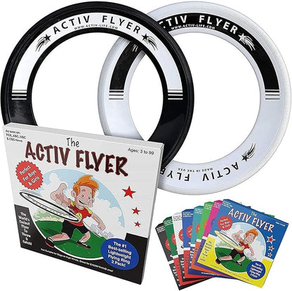 Activ Life Kid’s Flying Rings (2 Pack) They Fly Straight & Don’t Hurt, 80% Lighter Than Standard Rings - Replace Screen Time with Healthy Family Fun - Get Outside & Play