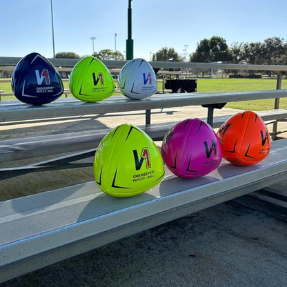 Soccer Reflex & Reaction Ball - White, Orange, Blue, Pink, and Fluo Yellow, Agility and Coordination Training for Kids and Juniors (Pump Not Included)