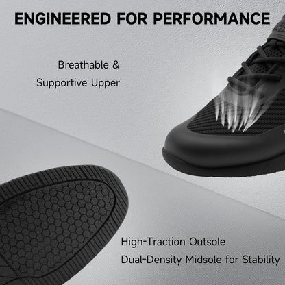 MANUEKLEAR Strong Anti-Slip Deadlift Lifting Squat Shoes for Men, Professional Training