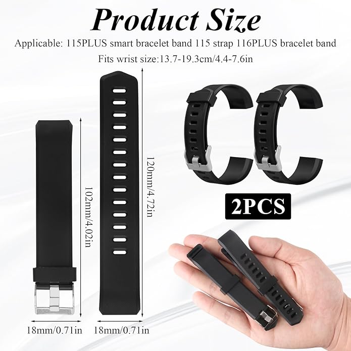 Watch Bands Replacement for ID115plus HR, Very Fit Pro Activity Fitness Tracker Wrist Bands Set, Multicolor Veryfitpro Smart Watch Strap Replacements