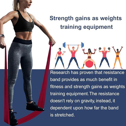 Resistance Bands,Professional Long Non-Latex Elastic Stretch Bands,Exercise Bands for Physical Therapy, Yoga, Pilates, Rehab, at-Home or The Gym Workouts, Strength Training