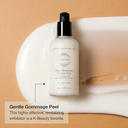Daily Botanicals Enzyme Peel ??Gentle Exfoliating Gommage with Pineapple & Papaya Extracts, Natural Enzyme Peel for Refines Pores & Smooths Texture 2.53 fl.oz (75ml)